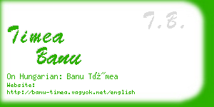 timea banu business card